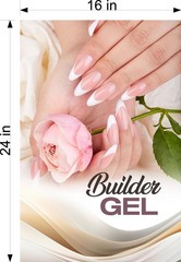 Gel Builder 14 Photo-Realistic Paper Poster Salon Nail Non-Laminate Vertical