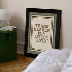 Black Framed Thank Heaven for Little Boys Wall Art 12×16 inch Boy Quotes Post…