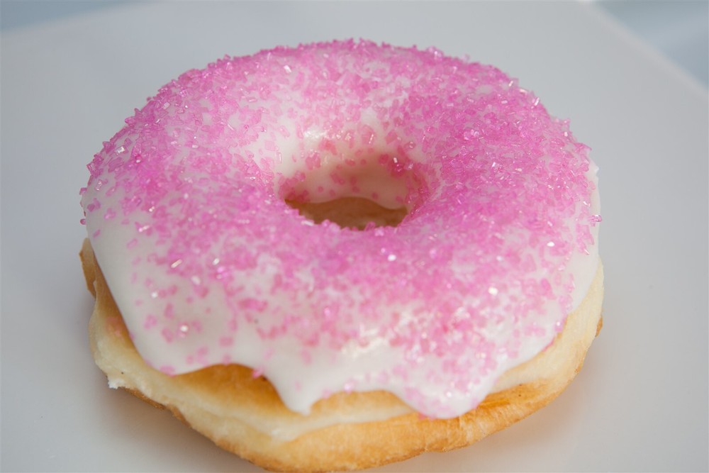 PINK SPRINKLE DOUGHNUT DONUT GLOSSY POSTER PICTURE PHOTO PRINT BANNER 10887