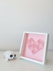Origami Wall Art Display, Home Decor Frame