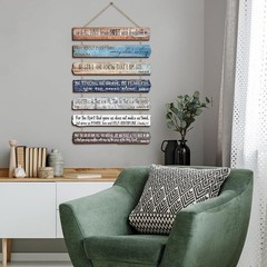 Portrait Christian Wall Art – 7 Rustic Signs with Inspirational Bible Verses