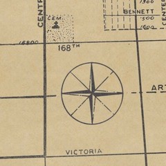 City of Compton Map, Los Angeles, California circa 1946 – 24 inches x 24 inches
