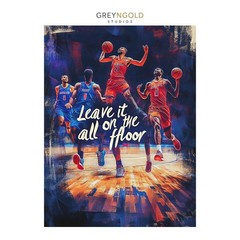 Leave it all on the Floor Sports Poster WallArt Print pick size A4/A3/A2/90x60cm