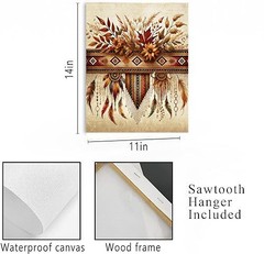 11×14 Boho Border Canvas Print Wall Art