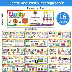 Eye-Catching Art Posters for Classrooms: Elements & Design Principles Set