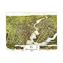 Old Map of Bridgeport, CT 1875 – Vintage Bridgeport Connecti