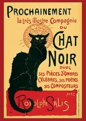 Le Chat Noir – Art Nouveau Advertising Poster (Montmartre, Paris) (24″ x 36″)