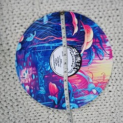 NWT Vibrant Psychedelic Music Themed Record Decor Album Wall Art Set Of 4