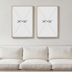 Contemporary 24×36″ Framed Neutral Abstract Art – Perfect for Stylish Interiors