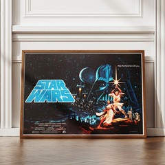 Star Wars Movie Poster 1977 British Classic Sci Fi Space Film Art Print