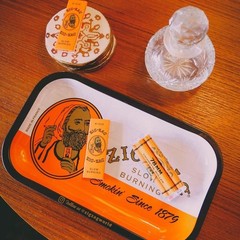 Metal Rolling Paper Tray Small 10.75″ x 6.5″ Classic Orange Elegant Design