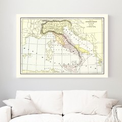 Old Map of Italy 1901 – Vintage Italy Art Wall Decor