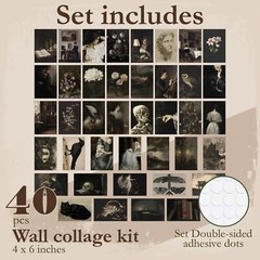 97 Decor Dark Academia Wall Art – 40 Pcs Gothic Home Decor, Goth Room Decor, …