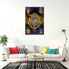 Harry Potter – Movie Poster / Print (Hogwarts House Crests)