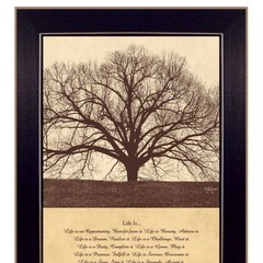 «Life Is» Framed Wall Art, Poster Printed Living Room Attic Porch Decor 10″x14″