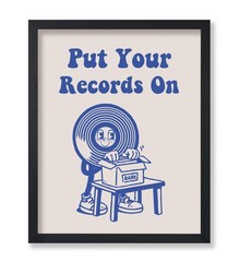 Put Your Records On Poster – Retro Vinyl Record Print – Music Art – Funky Des…