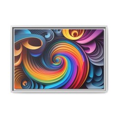 Abstract Art kaleidoscope Painting Floating Framed Canvas Art, anyroom made USA