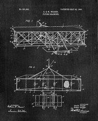 Set 4 Wright Brothers Patent Print 8″x10″ Aviation Lovers Gift Airplane Wall Art
