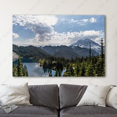 Mount Rainier Washington Mountain Landscape Canvas Wall Art Print