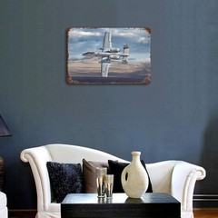 Tin Metal Sign Military Poster Attack Aircraft A10 Warthog Wall Art 8×12
