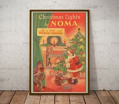 Vintage NOMA Christmas Lights POSTER! (Multiple Sizes) – Santa Claus – Decor