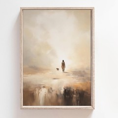 Christian Wall Art Jesus and Lost Sheep Canvas Print Religious Wall Decor Chr…
