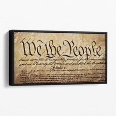 We The People – United States Constitution USA History Canvas Wall Art Print