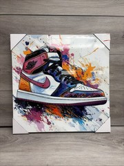 «Bright Bold Splash Sneaker» or «Air Jordan Sneakers Graffiti Style» art AJ1