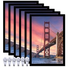 ijuerybai 6 Sets 8×12 Picture Frame, Frames for 8 x 12 Canvas 8×12, Black