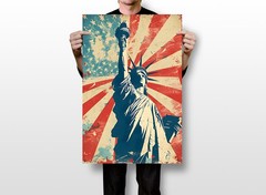 Statue of Liberty American Flag – 250th Anniversary Celebration – POSTER 20″x30″