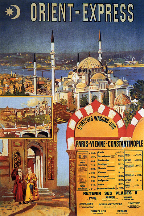 ORIENT EXPRESS LUXURY TRAIN TRAVEL TURKEY ARAB MOSQUE VINTAGE POSTER REPRO