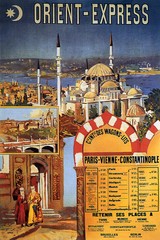 ORIENT EXPRESS LUXURY TRAIN TRAVEL TURKEY ARAB MOSQUE VINTAGE POSTER REPRO