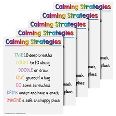 Calming Corner Educational Poster Learning Chart for Classroom – 8.5 x 11