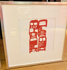 Ikea BILD Poster x BiroRobot Design Co Bus Stop Double Decker Bus Kid Art Framed
