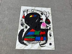 JOAN MIRO Litografia original V 13″ x 9.75″ Lithograph 1975 Surrealism Multicolo