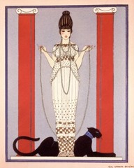 George Barbier – Cartier Art Print – Art Deco Lady with Panther – 1914