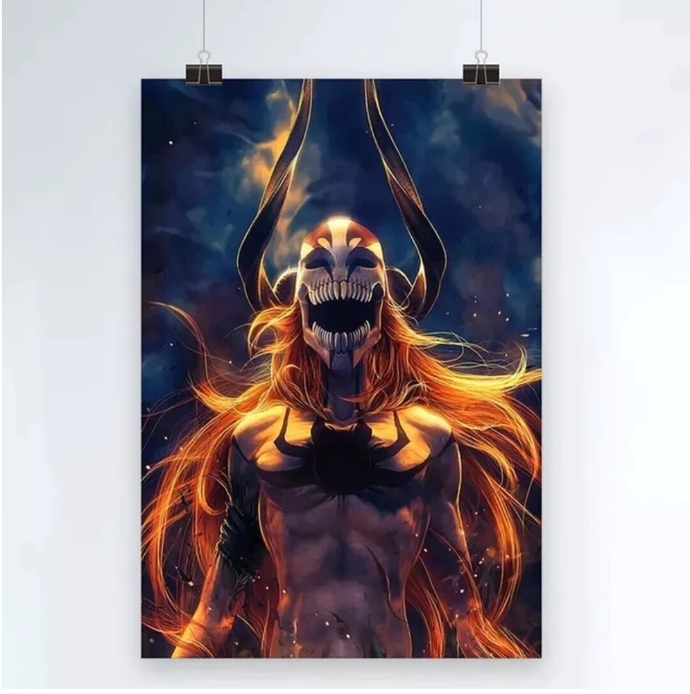 8x12in Bleach Anime Masked Art Canvas Home Decor wall art