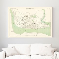 Old Map of Yangon 1888 – Vintage Myanmar Art Wall Decor Prin