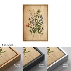 Wall26 Vintage Wildflowers Framed Wall Art Boho Floral Canvas Prints