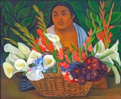 The Flower Seller : Diego Rivera : 1926 : Art Print