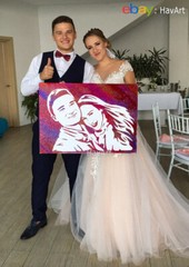 Birthday Gift portrait on Birthday party Anniversary Gift Wedding gift