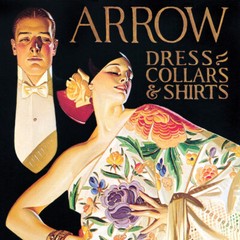 Poster Arrow Collar, 1926 | 17×34″ Big size | Old fashion adv | Lady & Gentleman