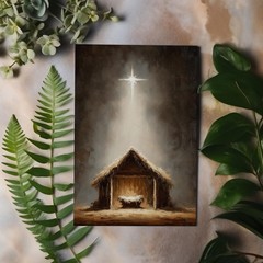 Nativity Scene Canvas Art | Jesus Birth Christian Home Wall Decor