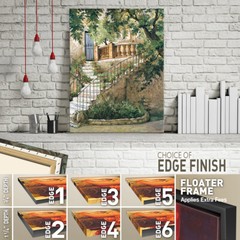24W»x32H» COURTYARD IN PROVENCE by ROGER DUVALL – STAIRWAY CHOICES of CANVAS