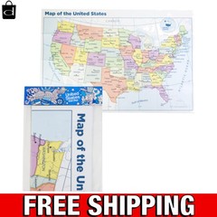 Wall Map Of The United States USA Road Travel Maps City Name US Poster 40″ x 28