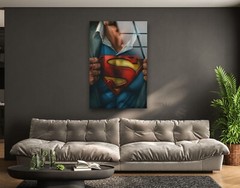 Superman T-shirt Glass Wall Art