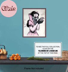 Banksy Poster – 8X10 Funny Gangster Snow White Hand Grenade – Urban Graffiti Wal