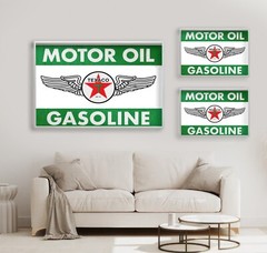 Green Texaco Gasoline Motor Oil Sign Design Sizes 24×36 or 11×17 In Poster