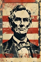 Abraham Lincoln 1776-2026 Memorial – 250 Years of America Decor – POSTER 20″x30″