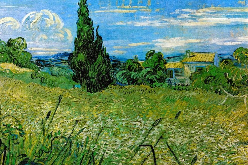 Vincent Van Gogh Green Wheat Field with Cypress Van Gogh Wall Art Impressionist